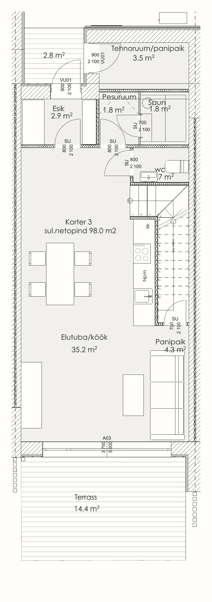 1. korruse plaan